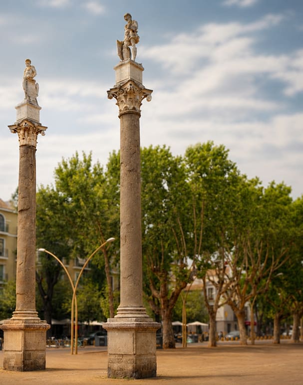 Alameda de Hércules Columnas romanas de la Alameda de Hércules