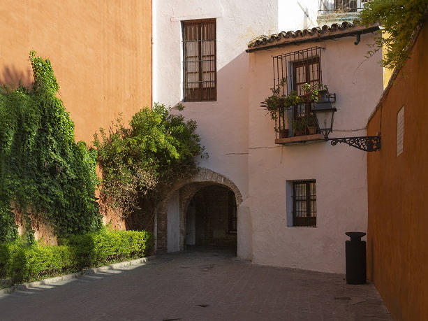 Santa Cruz District Facade of one of the most characteristic districts in Seville City Centre